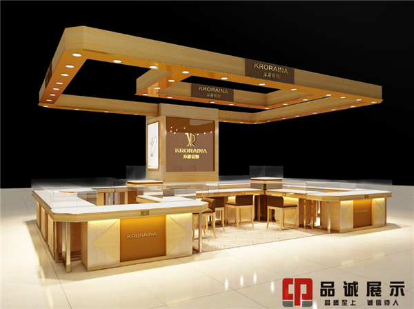 中国黄金珠宝店装修设计展柜制作