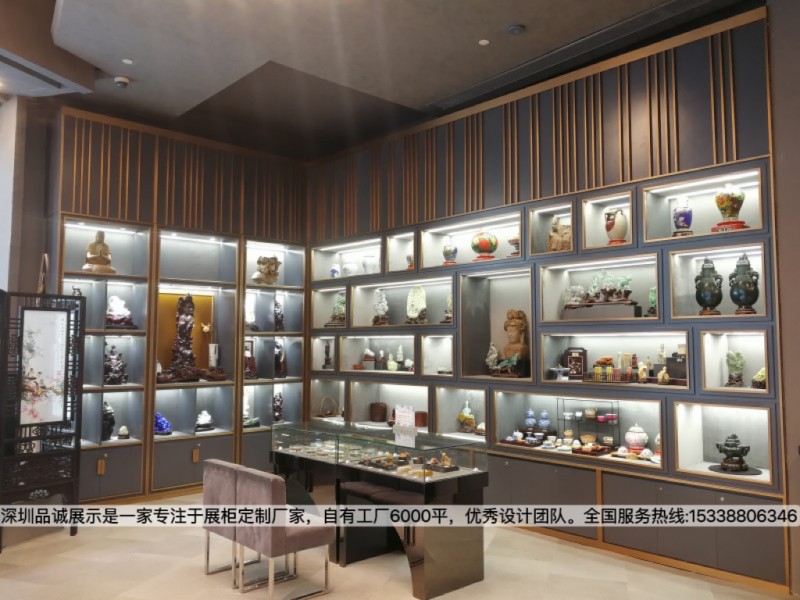 中艺翡翠珠宝展柜背柜定制设计